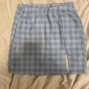 plaid cute small skirt, new, light blue, comfortable